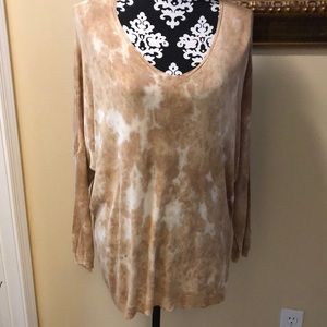 🇫🇷Tempo Paris Beautiful ribbed knit lightweight neutral great pattern sweater